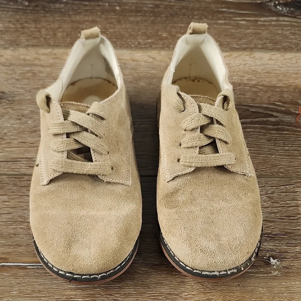 Kenneth Cole New York Sam Andy Kids' Tan Suede Dress Shoes Size 2 Designer Lux
